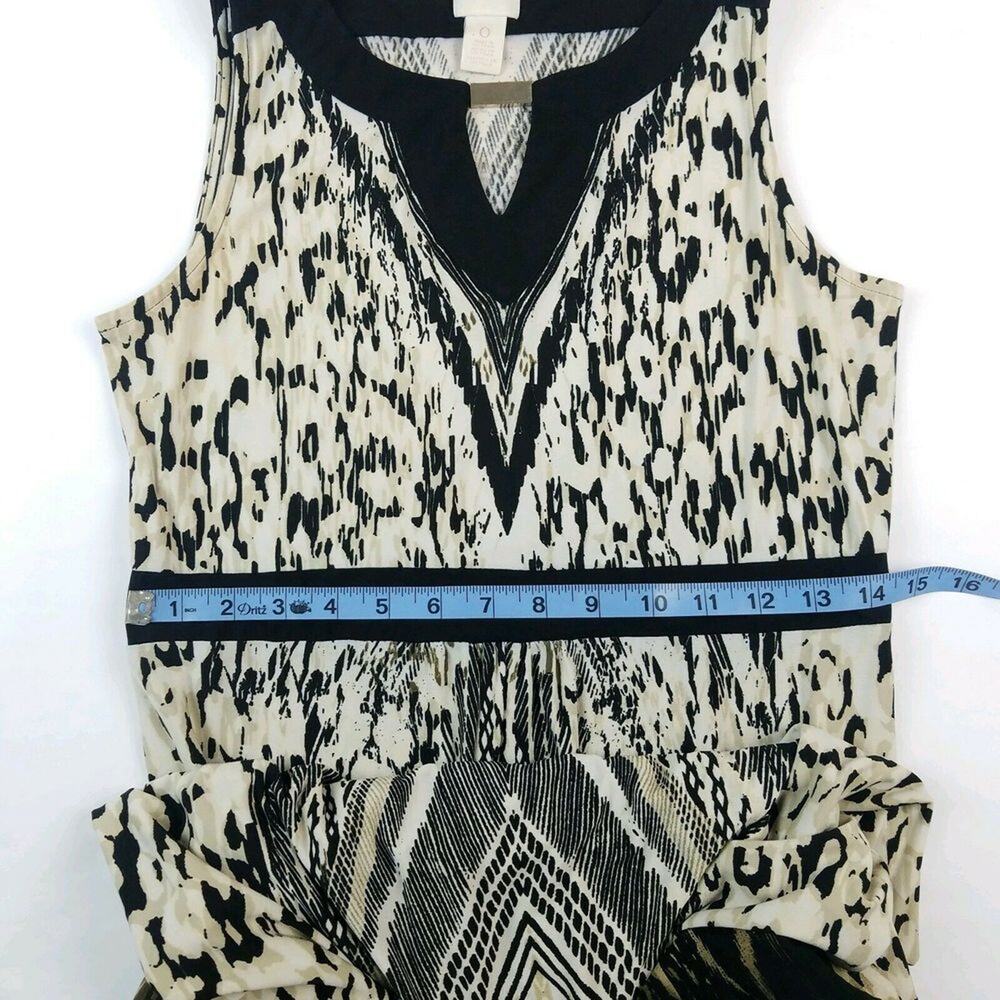 Chicos Maxi Dress Small Abstract Neutral - Picture 4 of 4